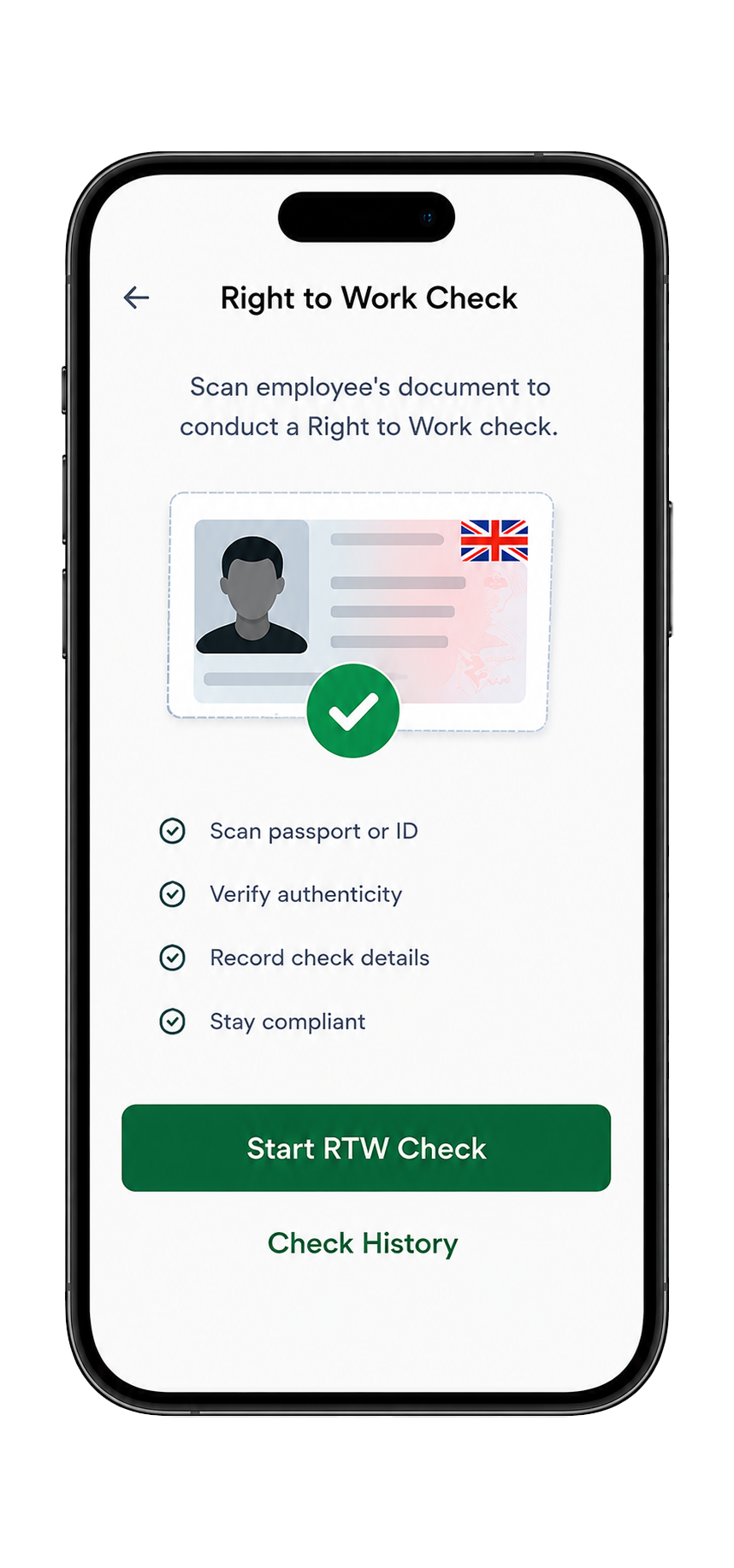 U-Shop HR — Right to Work Check