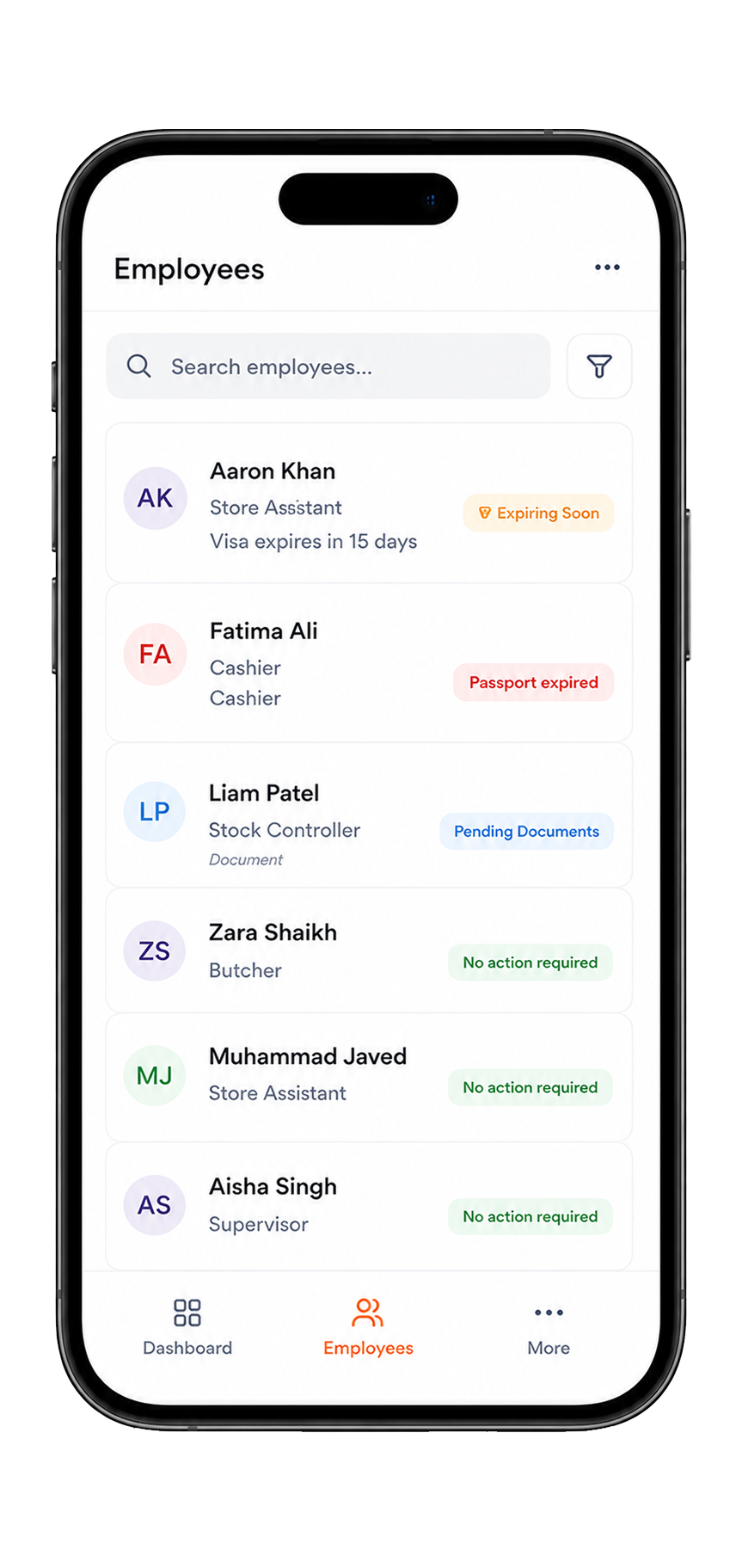U-Shop HR — Employee Directory